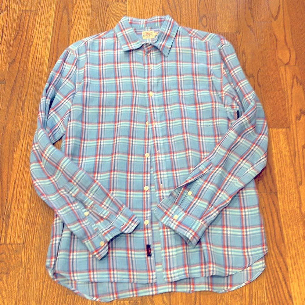 Faherty Men’s Linen Button Down Shirt. *great condition!*